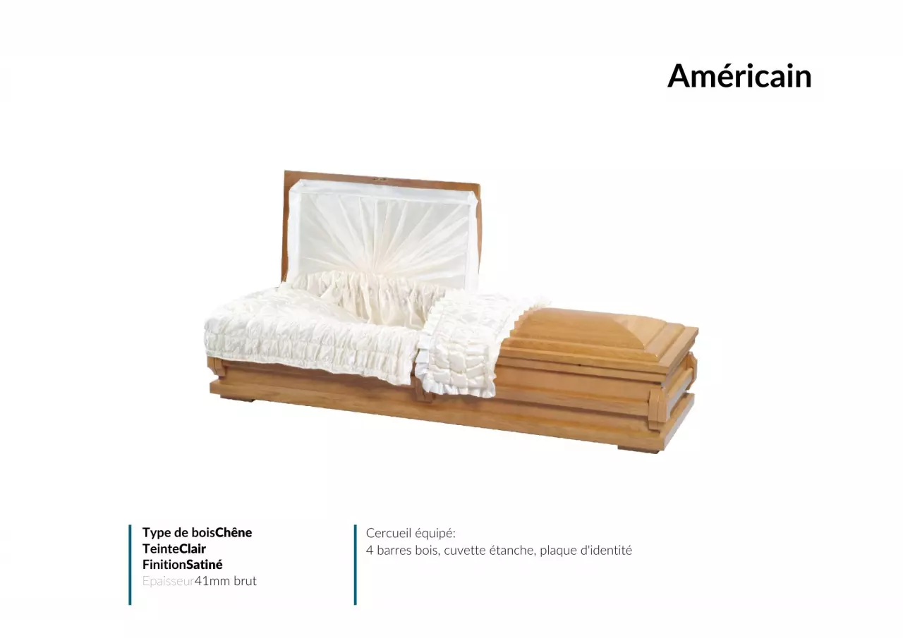 Cercueil Inhumation AMERICAIN