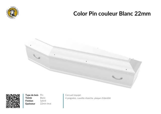 Cercueil inhumation COLOR Blanc