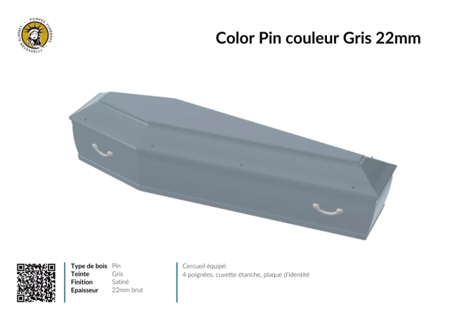 Cercueil inhumation COLOR Gris