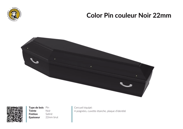 Cercueil inhumation COLOR Noir